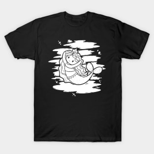 Cute Mermaid Illustration T-Shirt